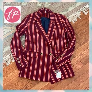 Free People Striped Jacket blazer size small S NWT